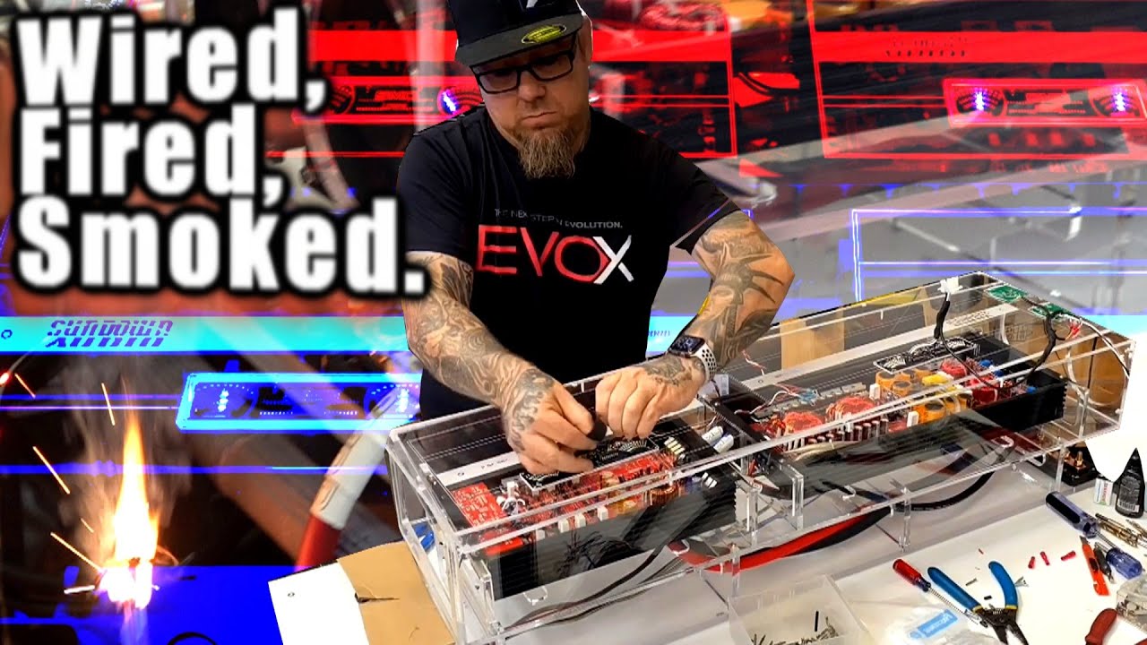 Wired up, Fired up, Smoked! Self Cooling Clear Acrylic Reverse Mount 3kW Amp Rack Finished & Tested!