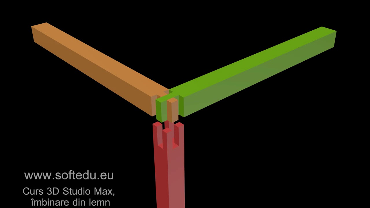 Curs 3D Studio Max, imbinare din lemn