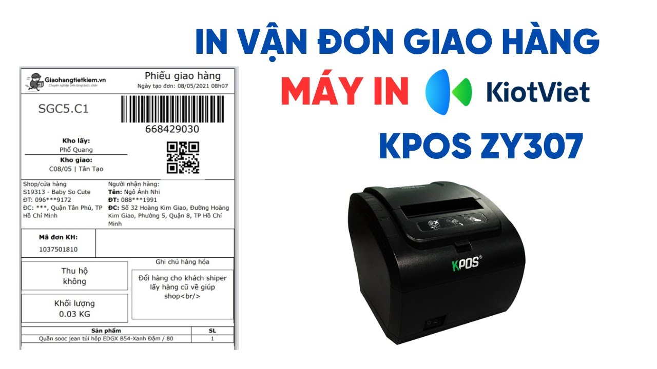 Cách in vận đơn từ máy in hóa đơn của KiotViet | Mr Quản
