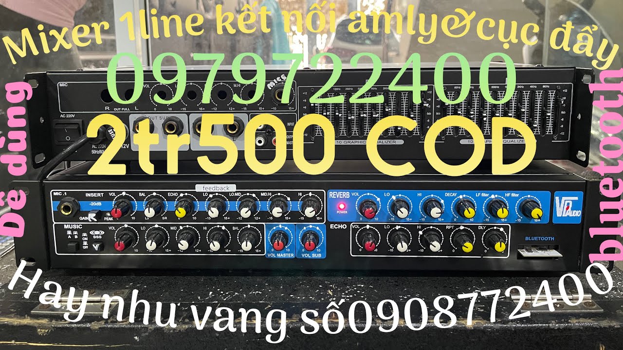 Vang chỉnh cơ Bluetooth công nghệ số KARAOKE gia đình & nhạc sống 0908772400