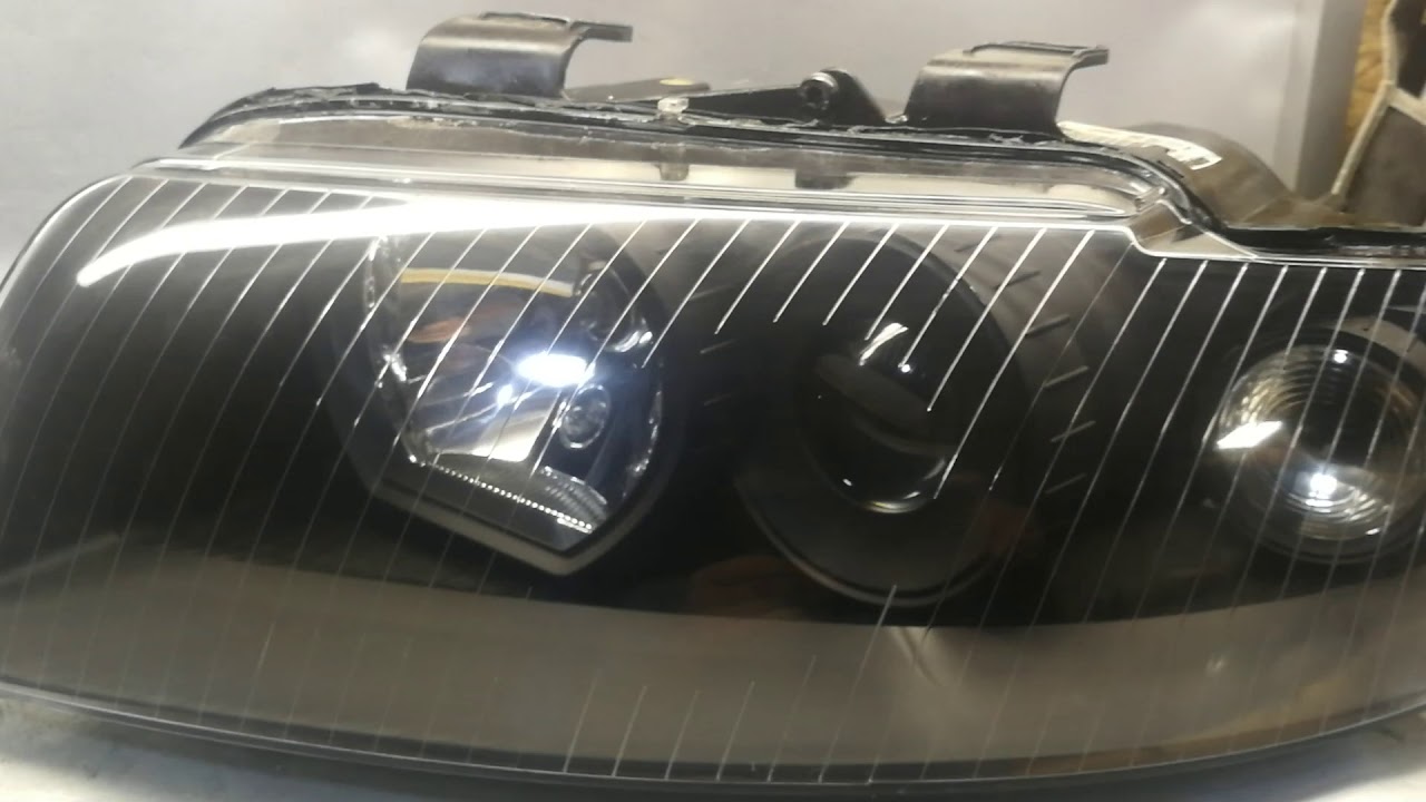 Przer&oacute;bka lamp Audi A4 B6 na bi-led -