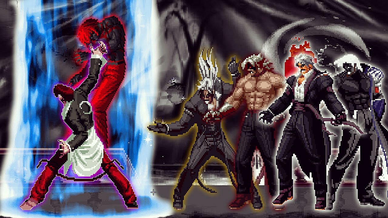 [KOF Mugen] Orochi Iori CT QS Vs Ultimate Bosses Rugal Team