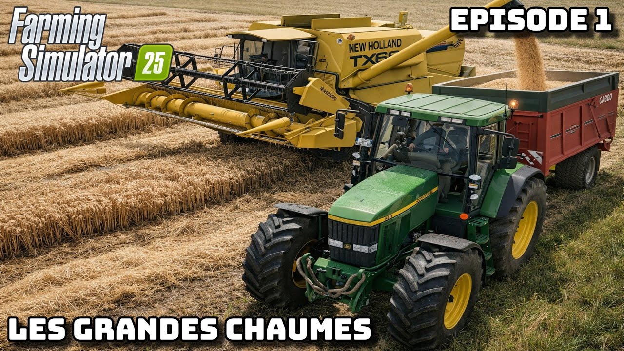 Старое оборудование для сбора и панировки соломы | Les Grandes Chaumes | Эпизод 1 | FS25