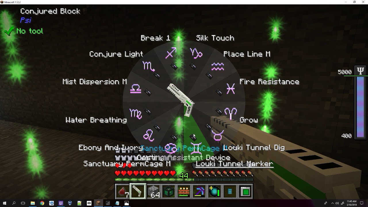 Configurable Psi tunnel spell