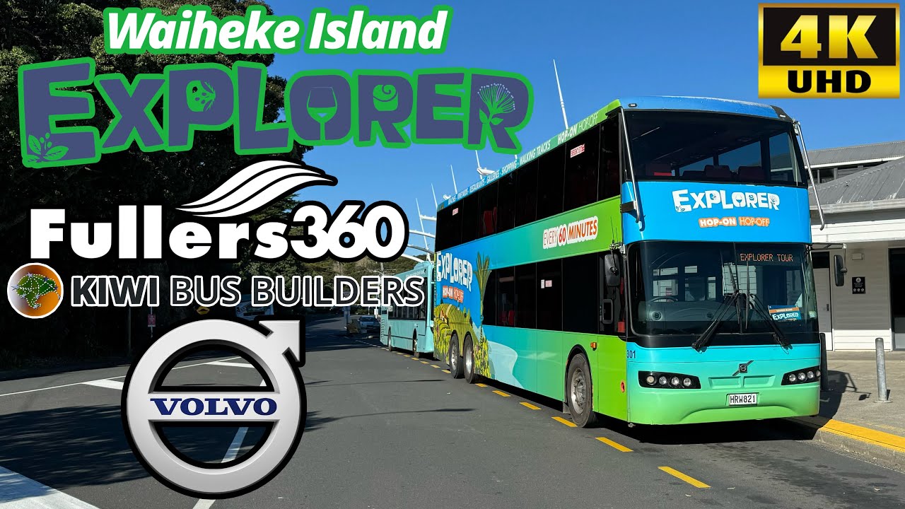 [Waiheke Island Explorer Sightseeing Tour Bus: Matiatia Pier to Oneroa & Onetangi Beach] Auckland NZ