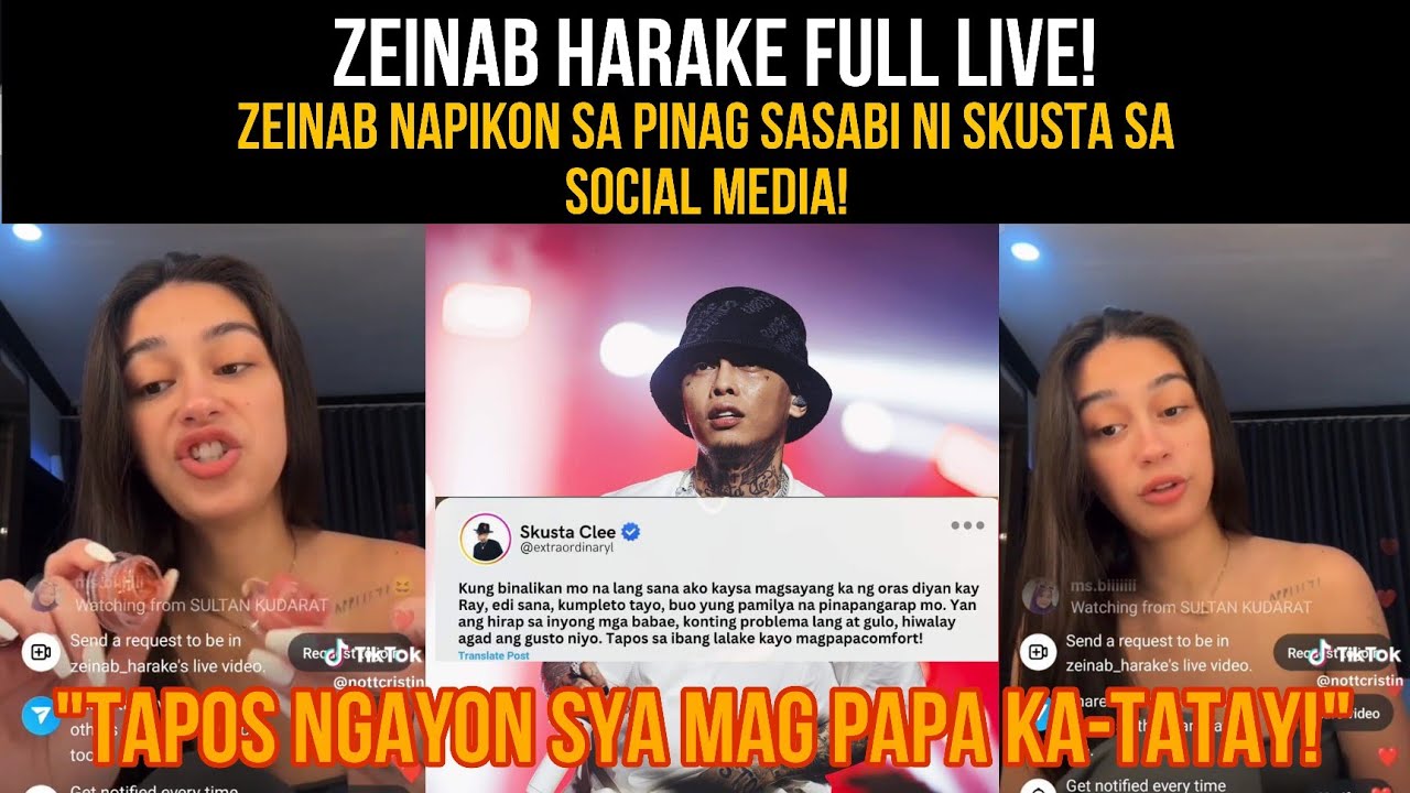 ZEINAB HARAKE NAPIKON sa mga pinag SASABI ni SKUSTA CLEE sa SOCIAL MEDIA🫢