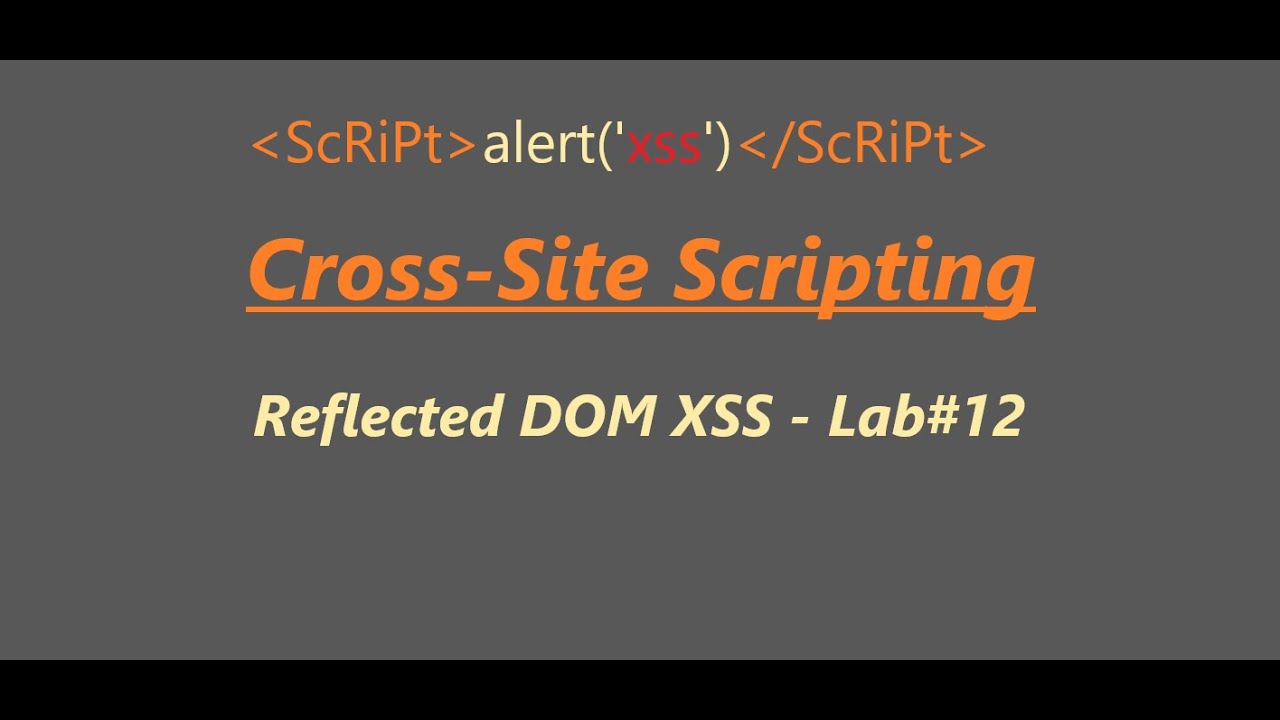Reflected DOM XSS - Lab#12