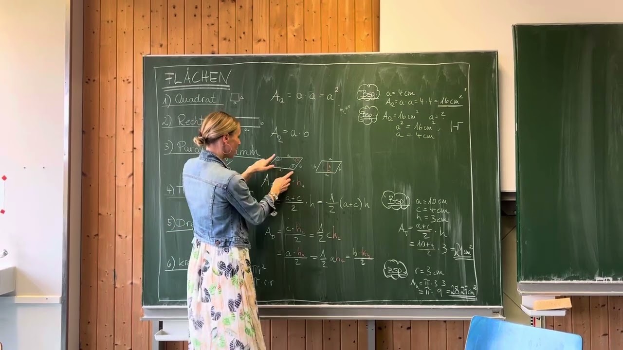 Flächen (Übersicht und Formeln)