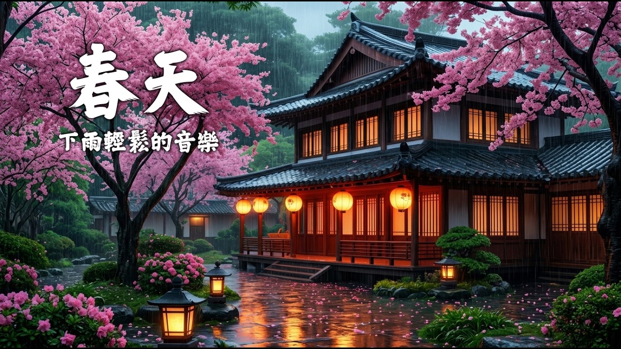 Spring Raining Relaxing Music 🌸| Soft Melodies for Relaxation, Cheerful, Study, Calm & Celebration