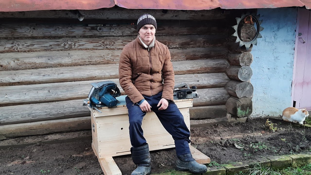 УЛЕЙ ЛЕЖАК НА 24 РАМКИ СВОИМИ РУКАМИ без КРУТЫХ СТАНКОВ!! НУЖНА только РУЧНАЯ ЦИРКУЛЯРКА и РУБАНОК!!
