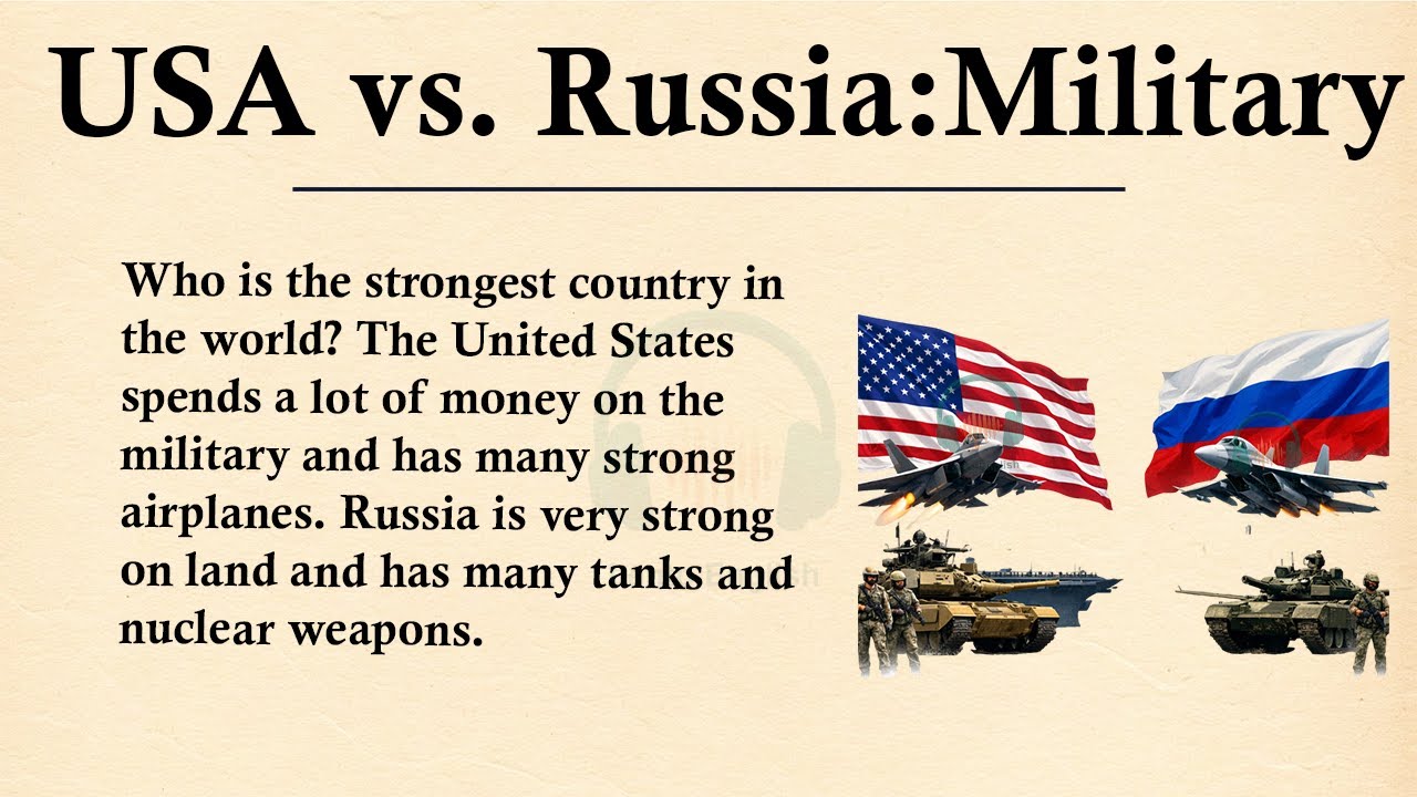 USA vs. Russia Military Power || Learn English Through Story Level 3 || Graded Reader