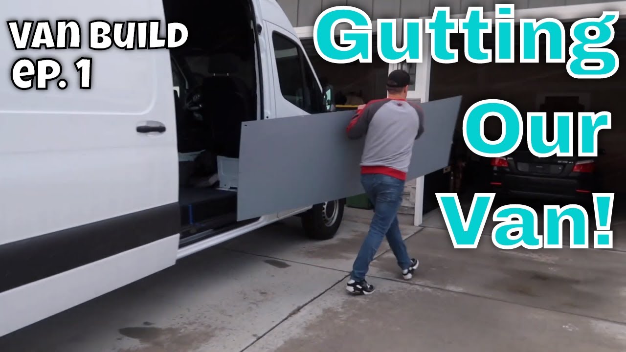 REMOVING FACTORY WALLS, FLOOR & PARTITION - DIY Sprinter Van Conversion Ep.1