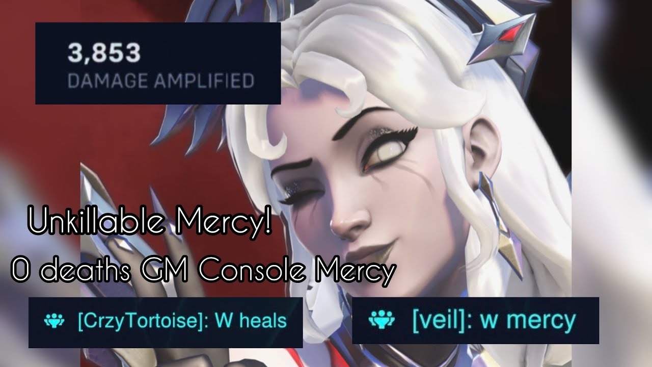Unkillable ￼￼￼Mercy Gameplay | 3K Damage Amp, 0 Deaths | GM Console Mercy - Overwatch 2 