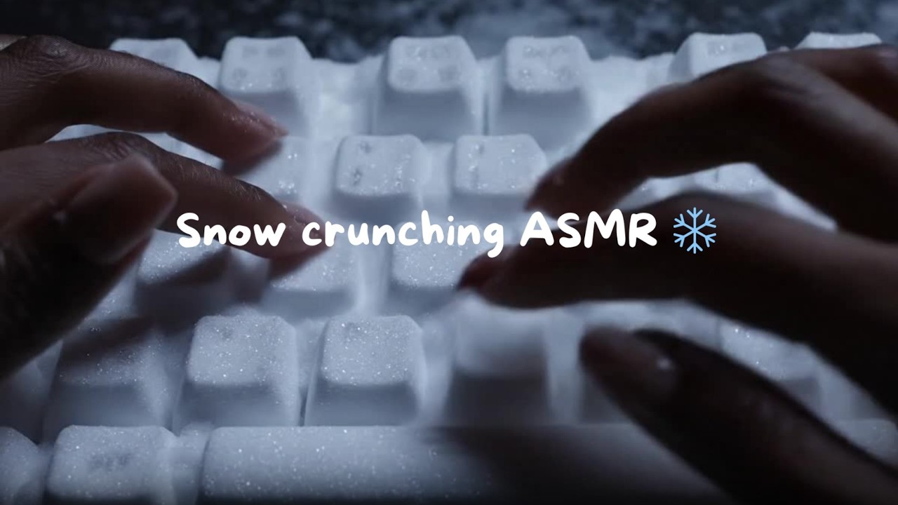 [COZY ASMR] Amazing soft crunchy snow sound keyboard typing asmr for relax / focus / study ❄️