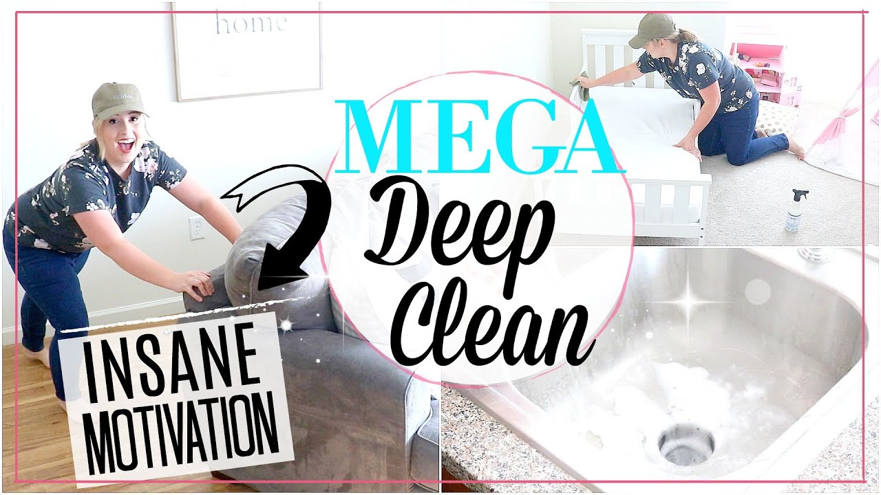 INSANELY SATISFYING MEGA DEEP CLEAN WITH ME!! ULTIMATE CLEANING MOTIVATION