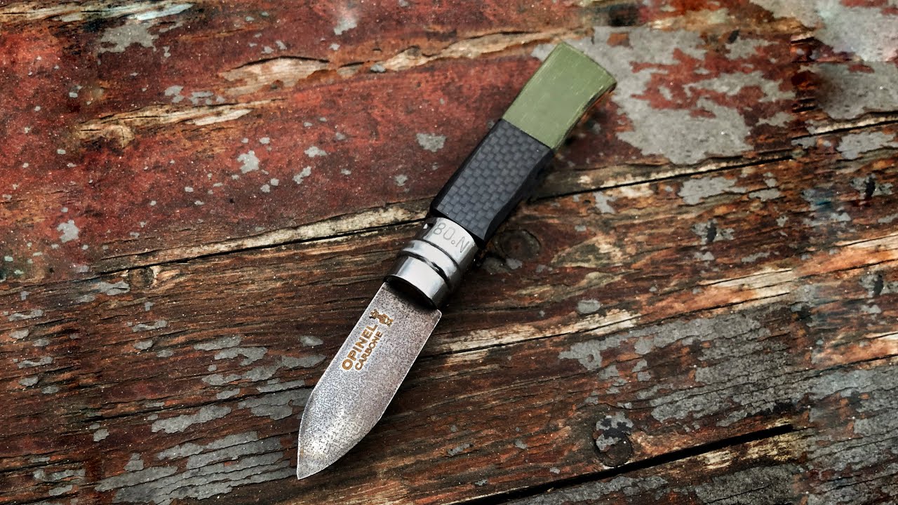 Modding and customizing Opinel N8 Carbon steel knife - custom mod - second attempt pimping