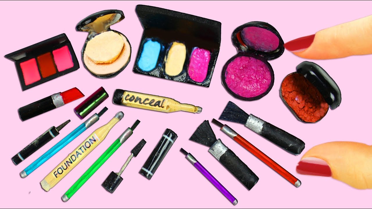 💄💋 How to Make 100% REAL Miniature Makeup / Cosmetic Products - 10 Easy DIY Miniature Doll Crafts