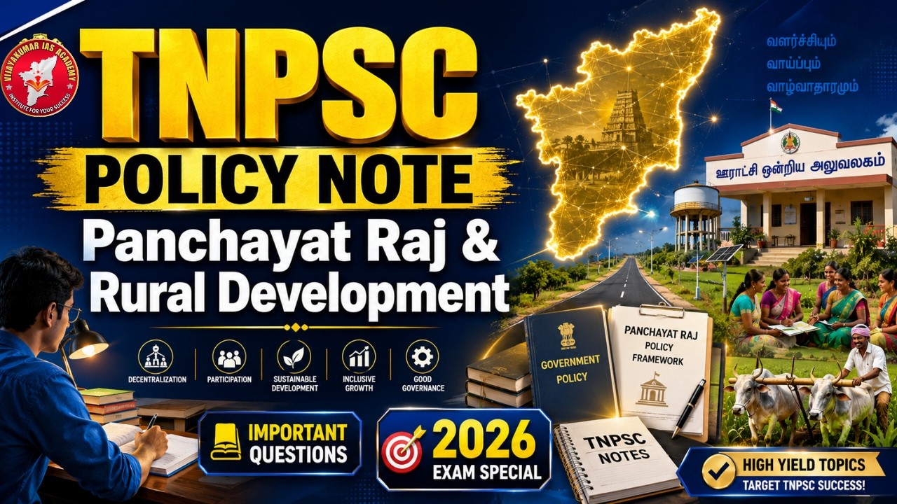 TNPSC Policy Note 2026 | Panchayat Raj & Rural Development | Important Questions & Notes