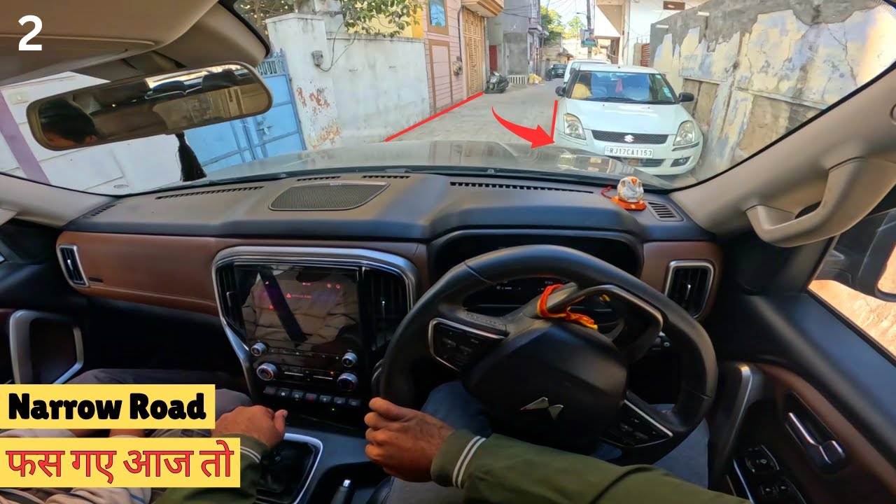 Driving Scorpio N In Narrow Roads 😱