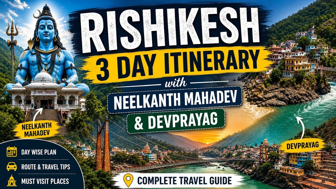 Rishikesh 3 days itinerary with Neelkanth Mahadev and Devprayag 