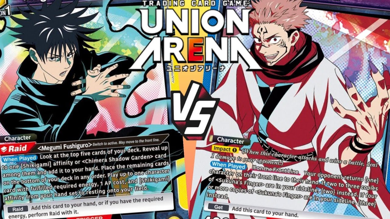Union Arena Gameplay | Yellow JJK Megumi vs Blue JJK Sukuna!