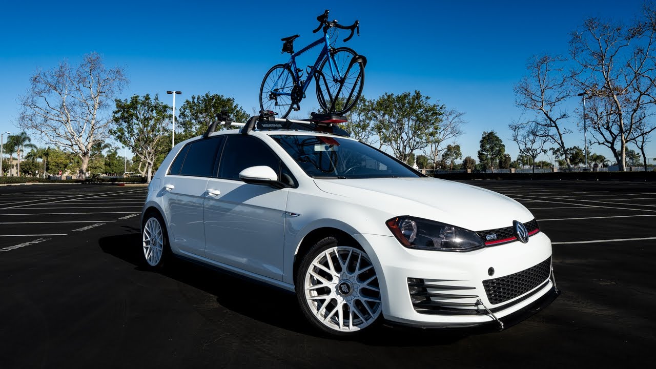 Thule Base Carrier w/ Yakima Highroad Bike Rack and Fork Chop (GTI MK7)