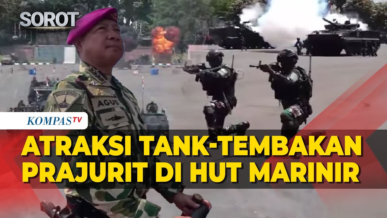 [FULL] Spektakuler! Atraksi Tank-Tembakan Prajurit di Depan Panglima TNI saat HUT ke-80 Marinir