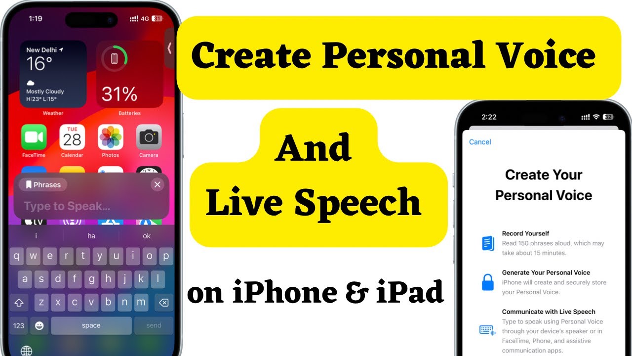 How to Create Personal Voice and Live Speech on iPhone & iPad || Personal Voice Set Up on iPhone