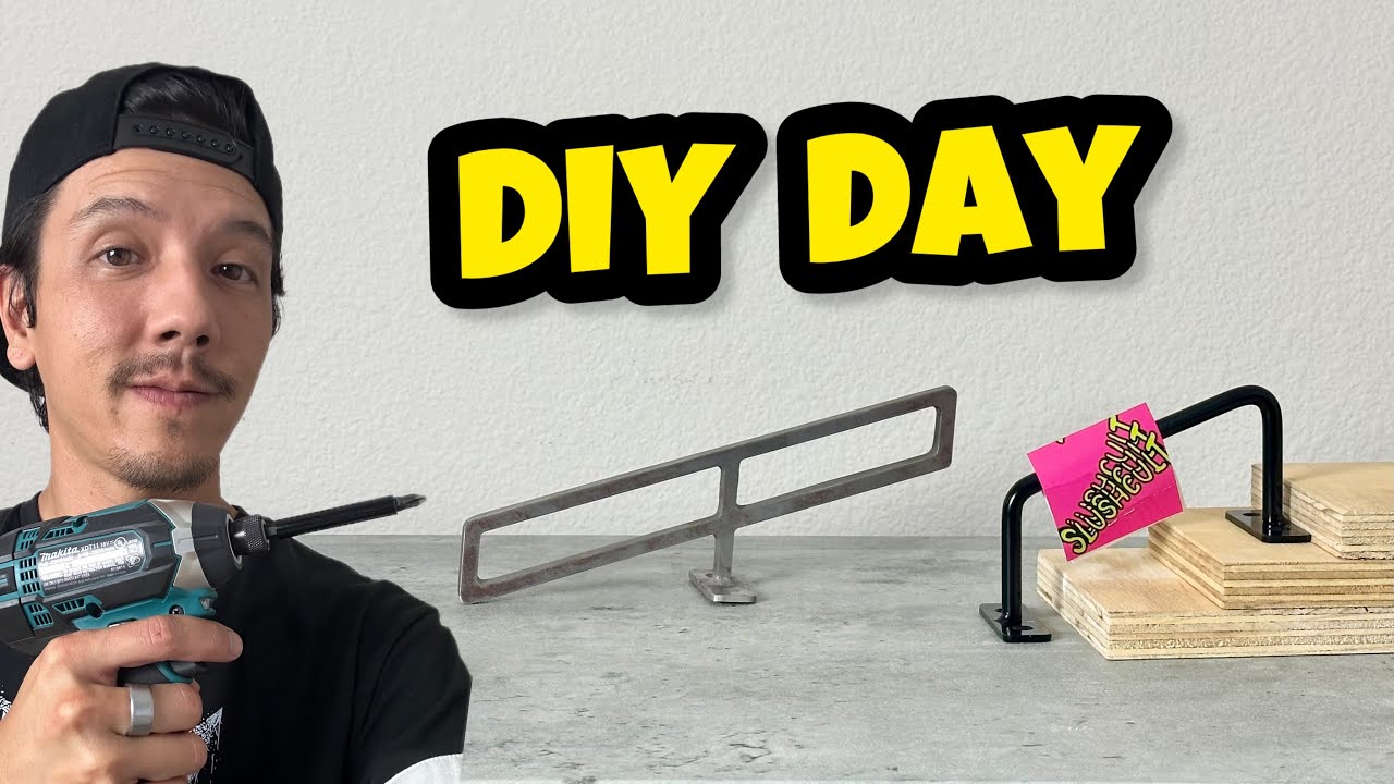 DIY DAY! Building Fingerboard Obstacles / Skatepark