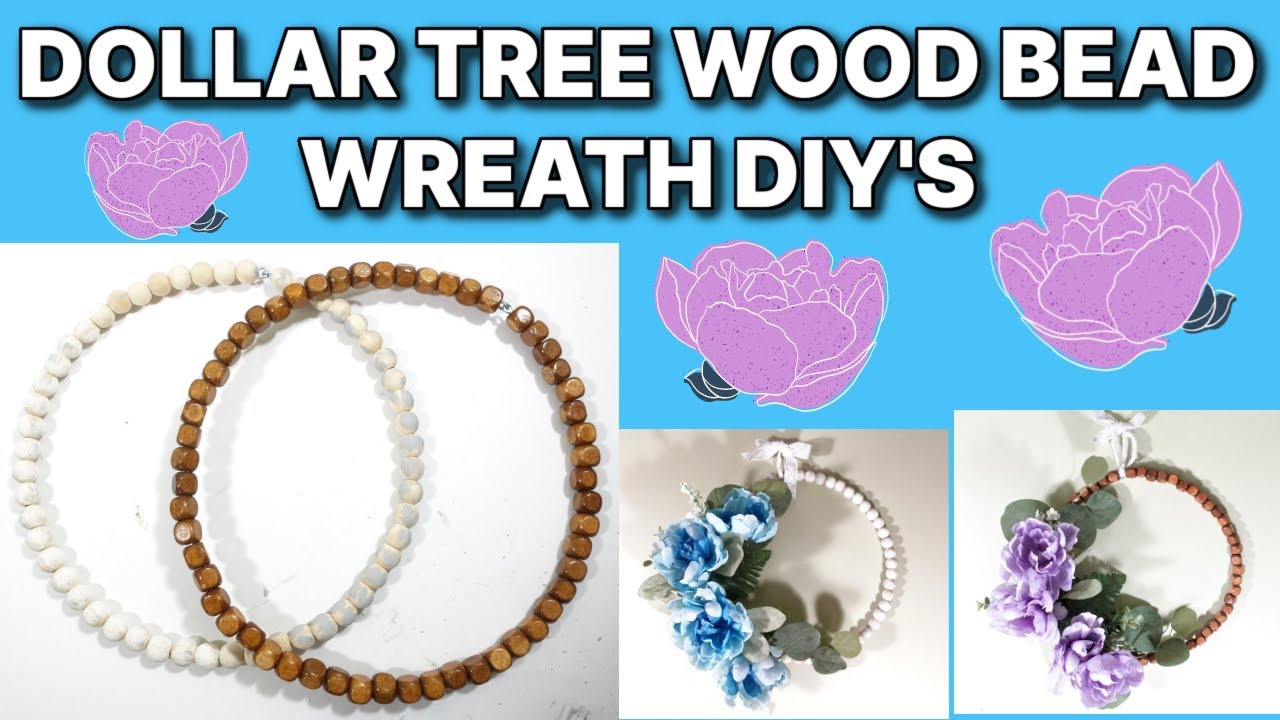 QUICK AND EASY DOLLAR TREE WOOD BEAD WREATH DIYS