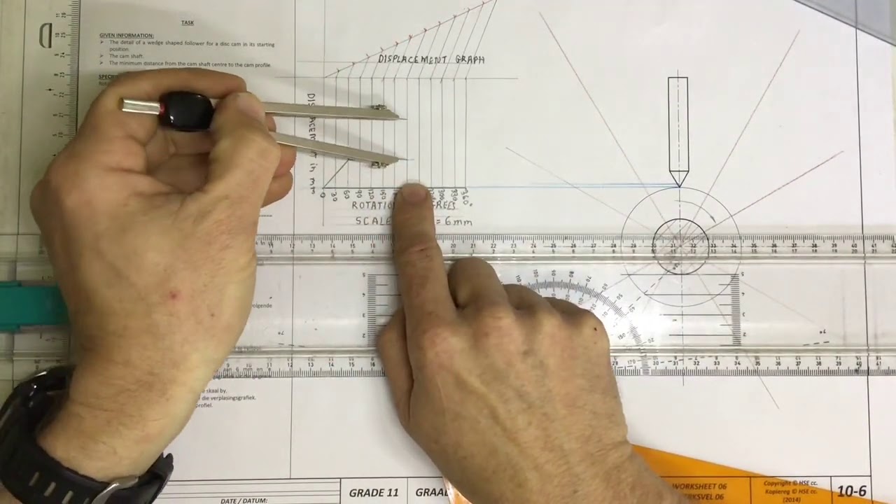 Drawing a cam profile