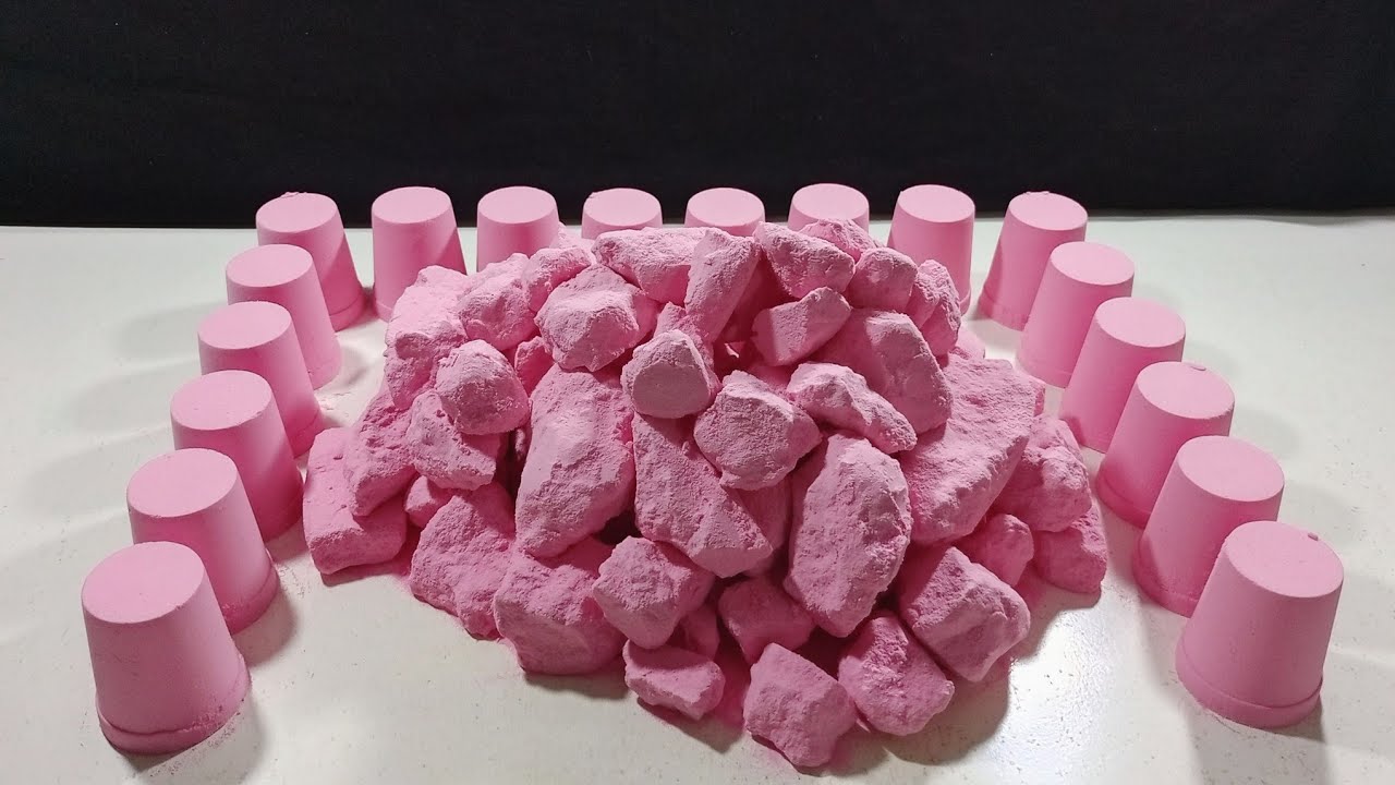 ASMR | Pink Baking Soda Crunchy crush | Satisfying 