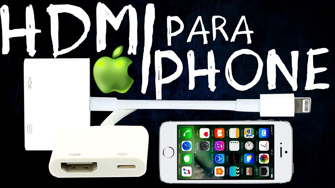 Adaptador HDMI iPHONE e IPAD | Como Ligar iPHONE na TV | Adaptador HDMI para Lightning