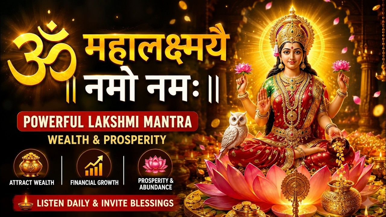 ॐ महालक्ष्मयै नमो नमः | Powerful Lakshmi Mantra - Wealth & Prosperity #lakshmimantra #sanatandharma