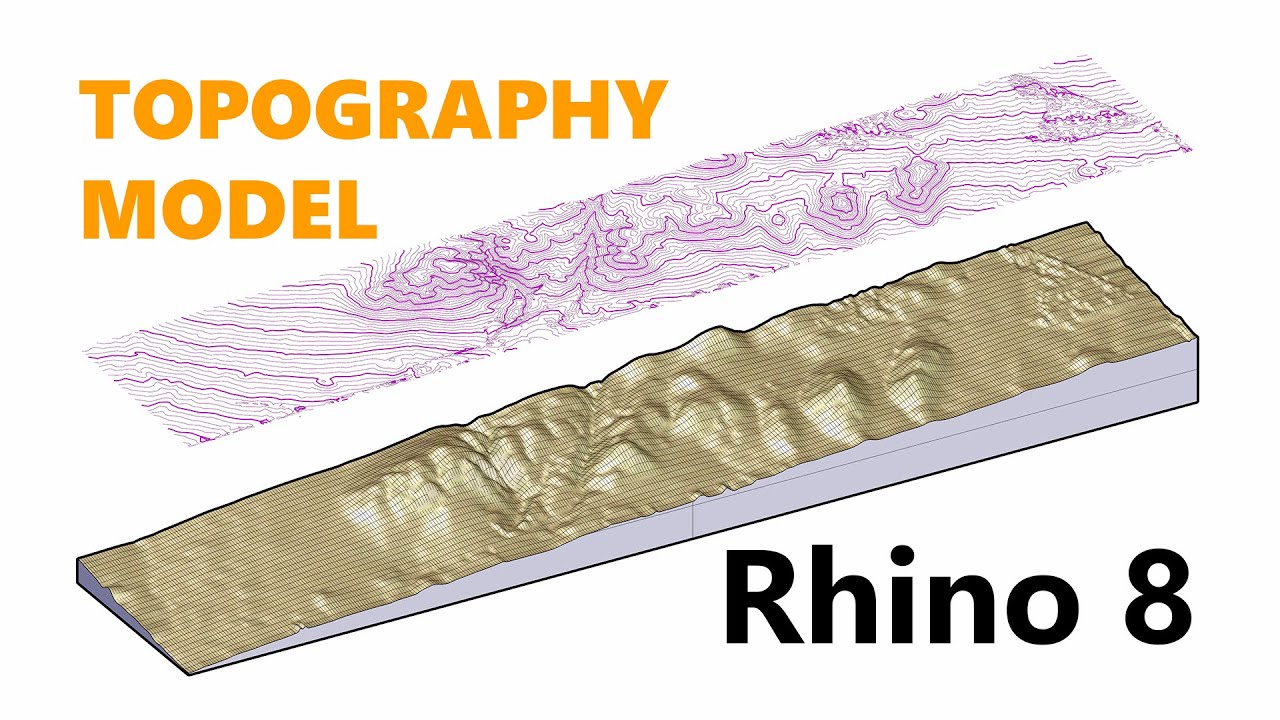 Создание 3D-топографии в Rhino 8 с помощью Contour + Loft