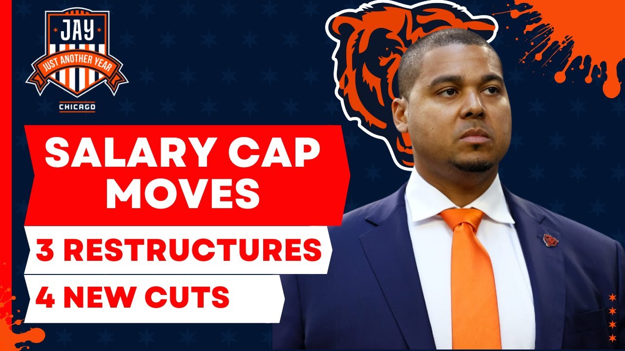 ✅GOOD NEWS; Bears Saving $50MIL+ In Salary Cap with These 4 Cap Casualites & 3 Restructures