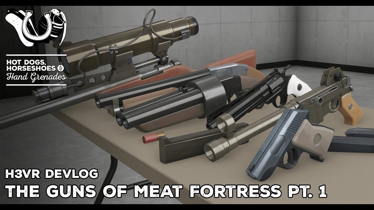 H3VR Devlog: The Guns Of Meat Fortress Pt. 1 - Adapting TF2 Firearms To Virtual Reality
