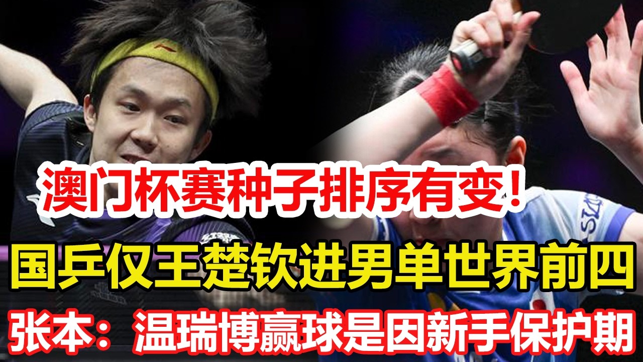 重慶賽結果改變澳門世界杯種子排序！國乒僅王楚欽進男單世界前四。輸不起！張本智和：溫瑞博贏球是因有新手保護期 會被全世界摸透。#乒乓球 #tabletennis #桌球 #pingpong