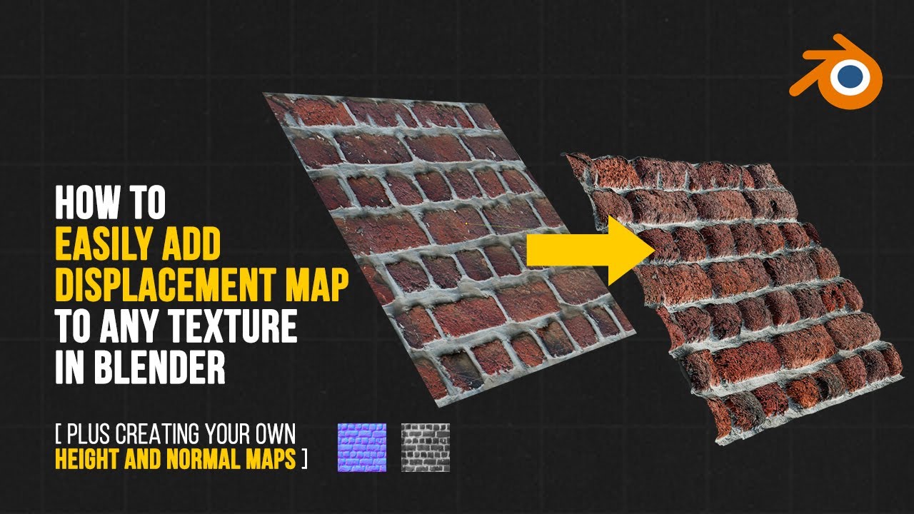 How To Easily Add Displacement Maps To Any Texture In Blender 3D