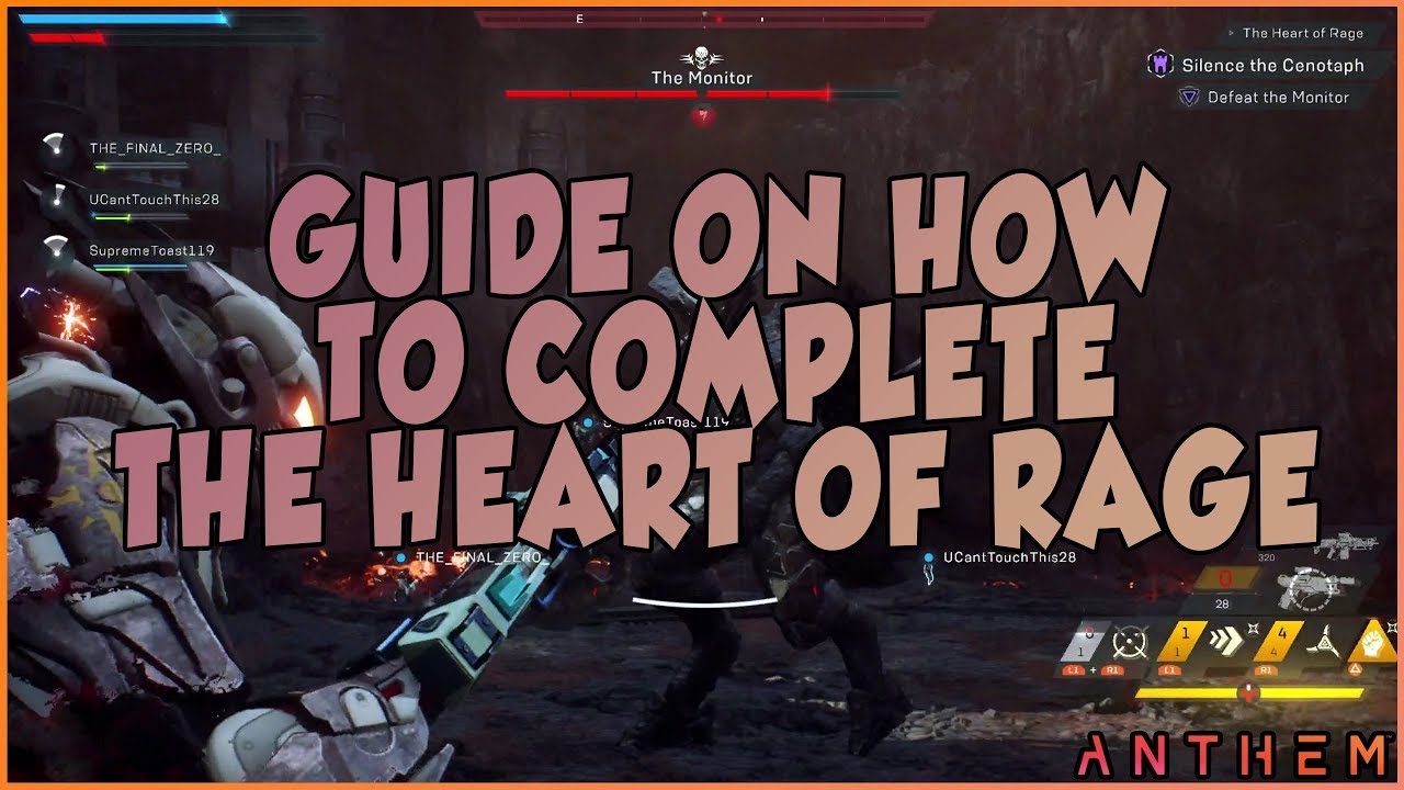 GUIDE ON HOW TO COMPLETE THE HEART OF RAGE STRONGHOLD - ANTHEM