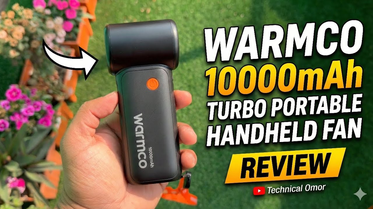 Обзор портативного ручного вентилятора Warmco 10000mAh Turbo 🔥