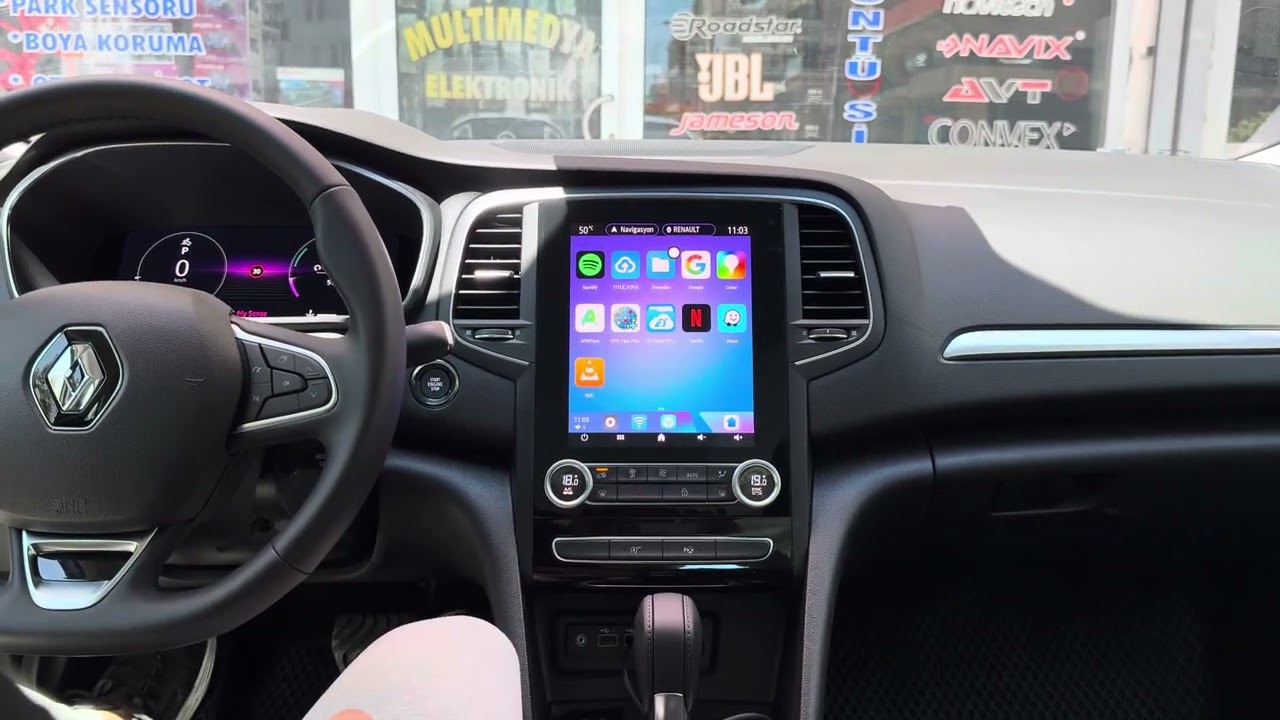 RENAULT MEGANE 4 2025 MODEL ORJİNAL TESLA EKRANINDA HAREKET HALİNDE YOUTUBE NETFLİX VİDEO İZLEME NEW