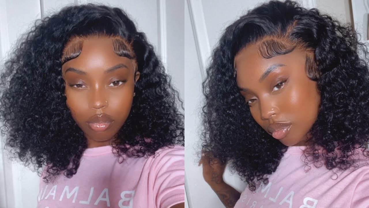 SUPER CUTE AND NATURAL SHORT CURLY BOB WIG INSTALL| ft Wiggins Hair