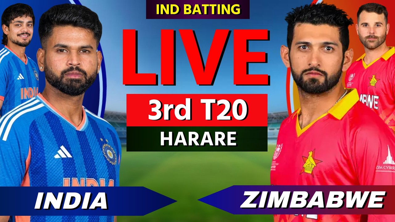🔴 LIVE: India vs Zimbabwe, 3rd T20I 2026, Live Cricket Match Scores, Commentary, IND vs ZIM Live