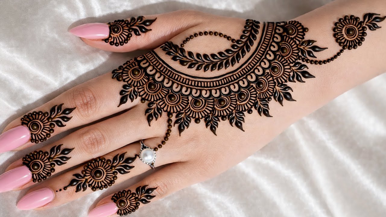 Very Beautiful Easy Back Hand Mehndi Design 🌸 | Simple Mehndi Design | Latest Arabic Mehndi Design ✨