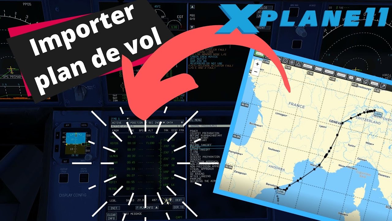 Importer plan de vol dans X-Plane 11 || Simbrief