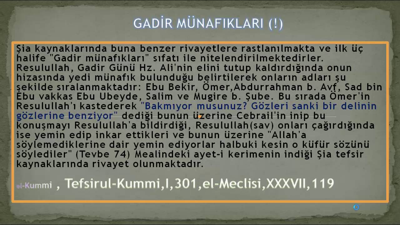 İmamiyye Şiası Kaynaklarına G&ouml;re İlk 3 Halife