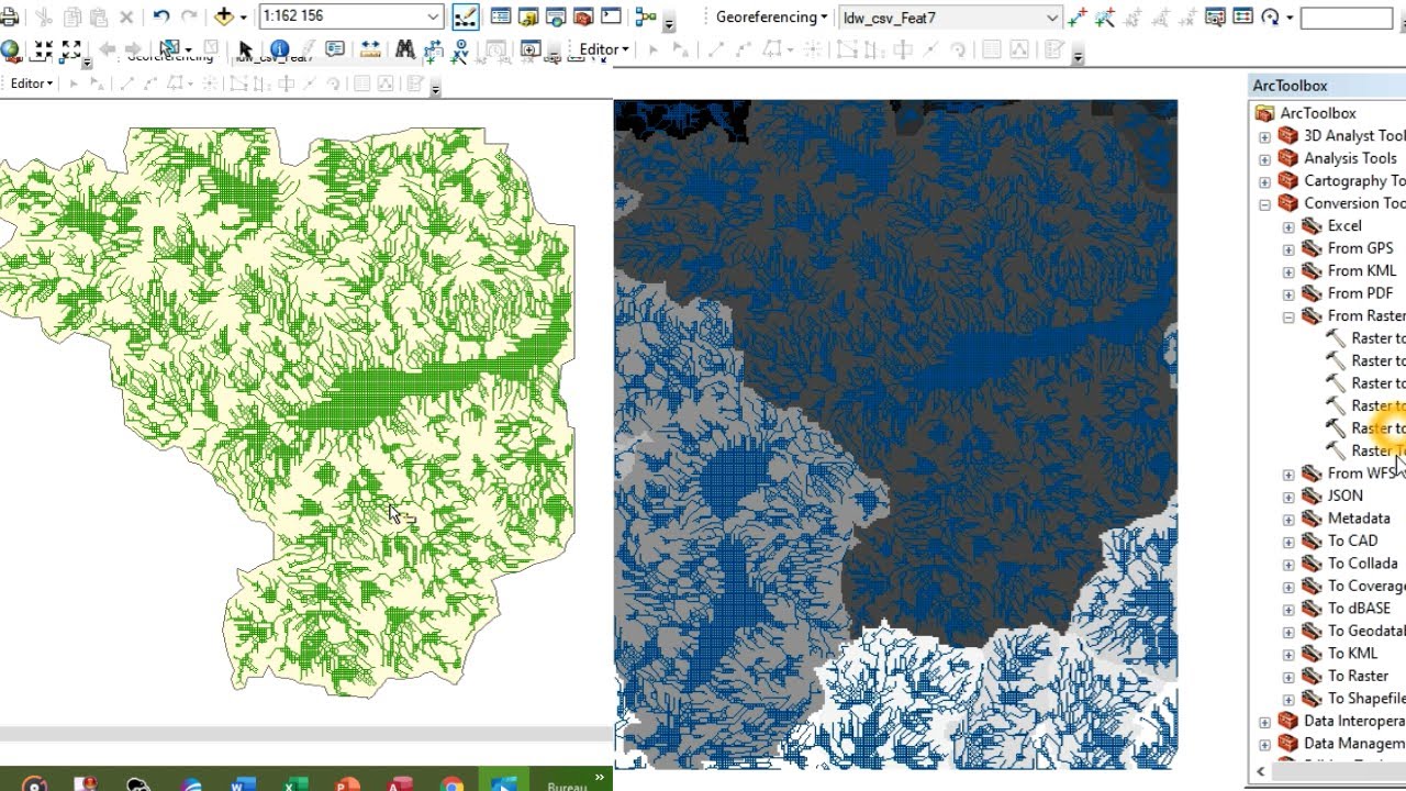 Faire les bassins versants et les lignes d'écoulements à partir d'un MNT dans ArcGIS