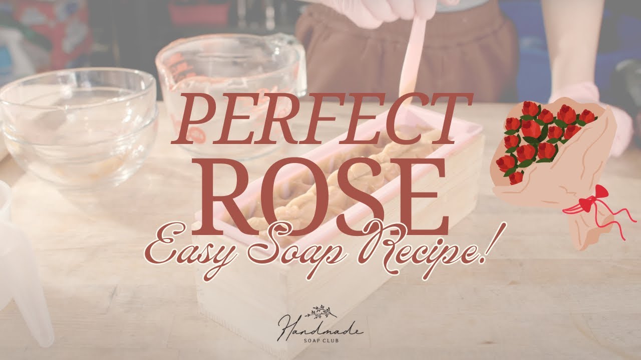 🌹 Perfect Rose Soap Bar Recipe 🌿 Easy DIY Soap Making Tutorial!