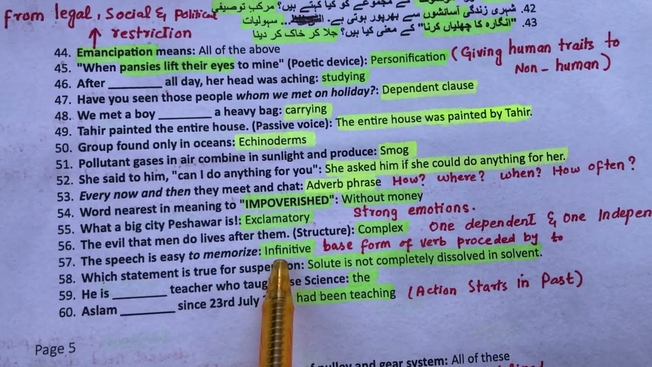 SST ( General) past papers part 2